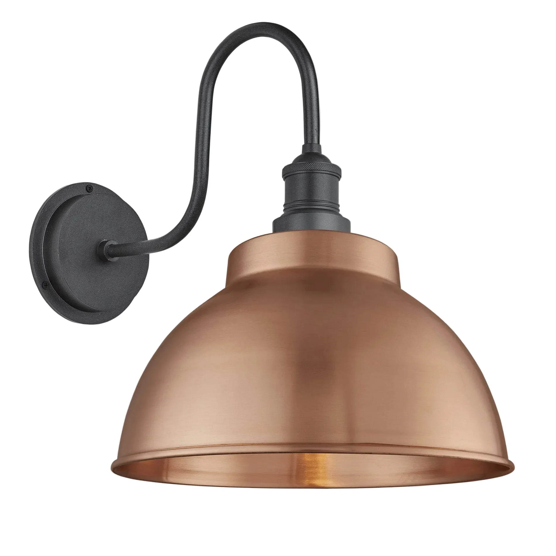 Swan Neck 13" Outdoor Dome Wall Light IP65 - Various Finishes - Image 5