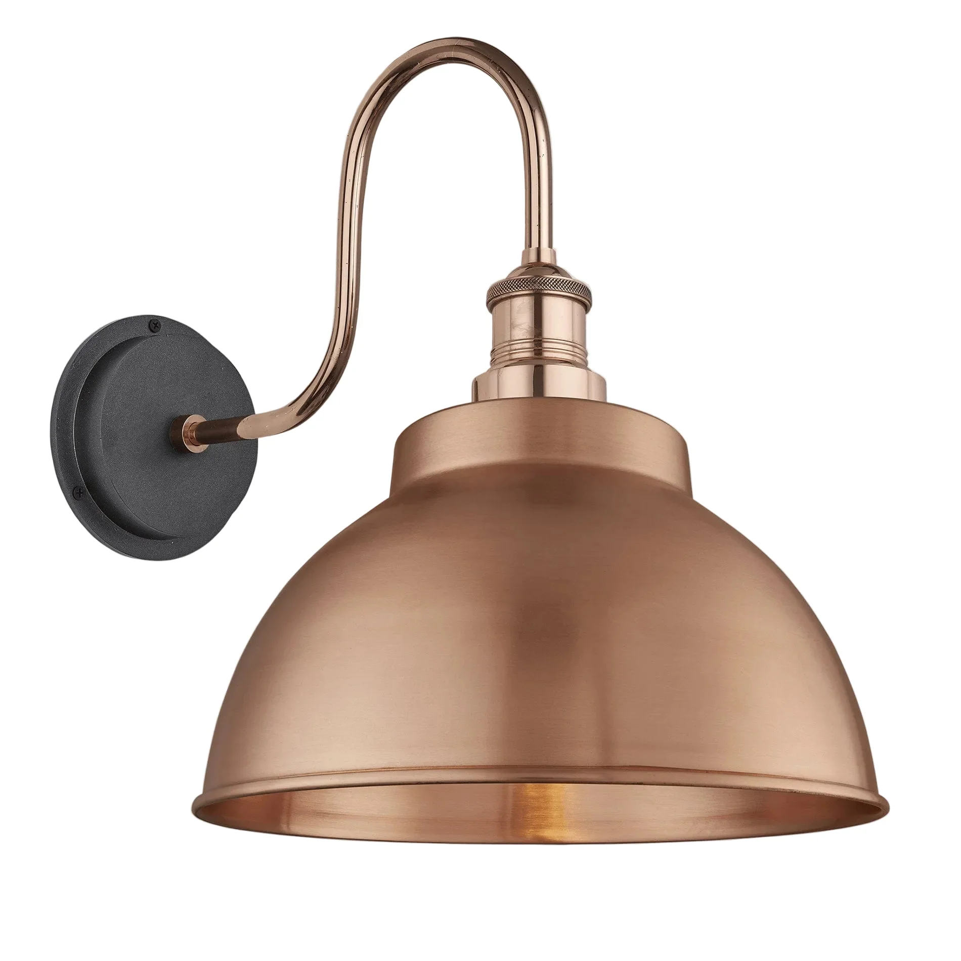 Swan Neck 13" Outdoor Dome Wall Light IP65 - Various Finishes - Image 6