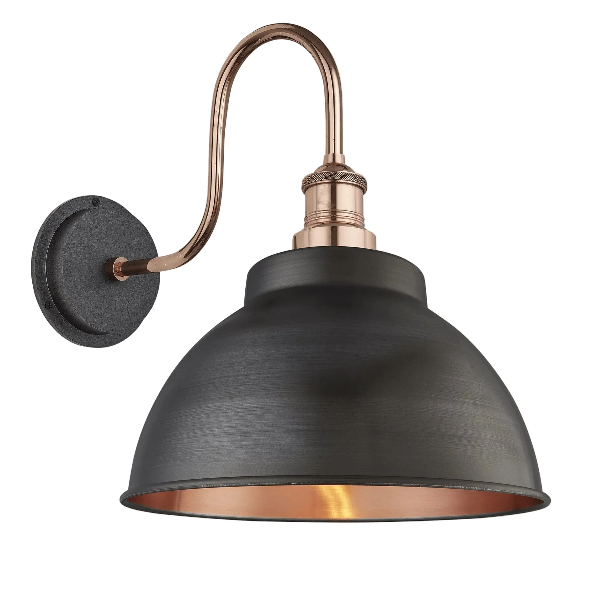 Swan Neck 13" Outdoor Dome Wall Light IP65 - Various Finishes - Image 7