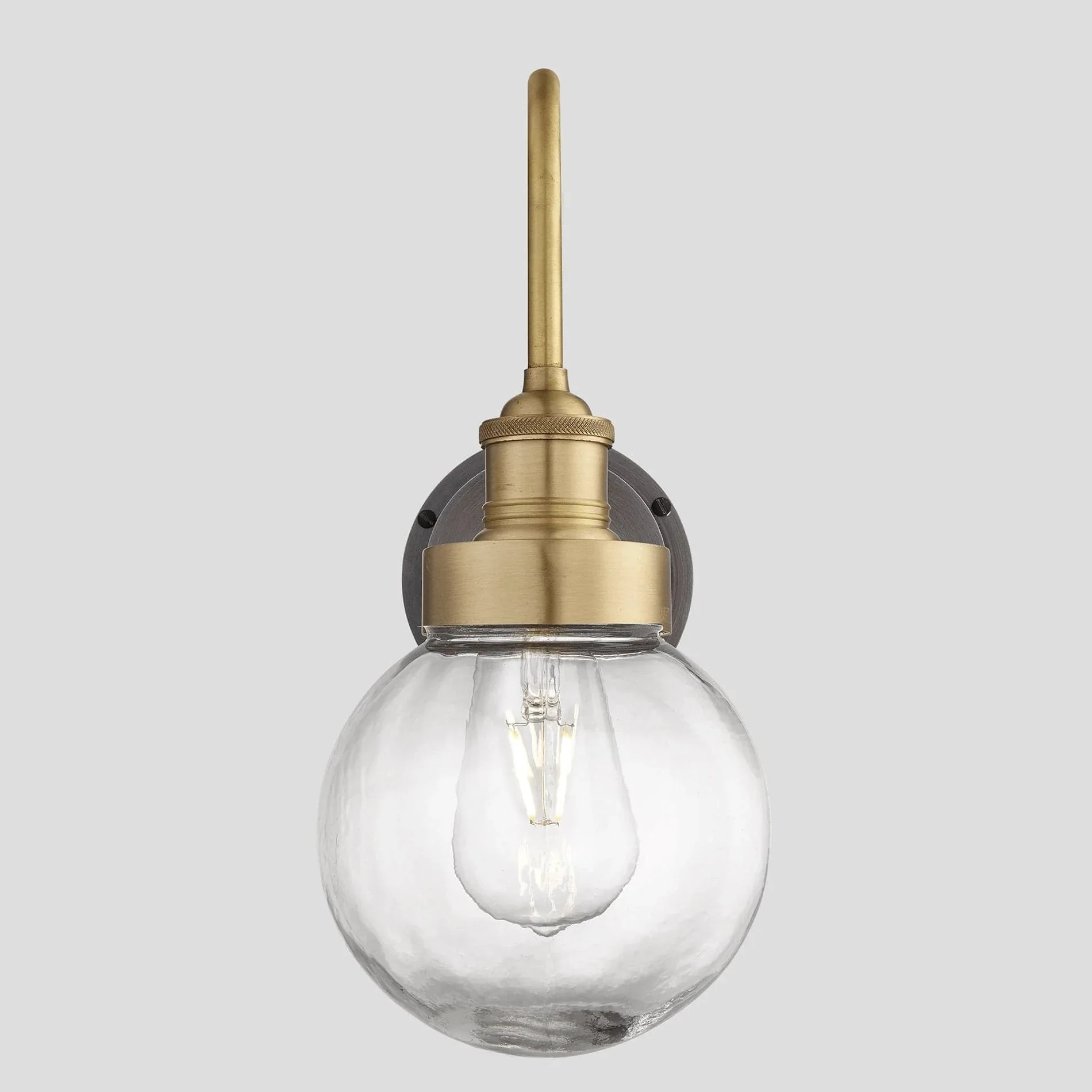 Swan Neck Globe Glass Outdoor & Bathroom Wall Light - Various Finishes - Image 6