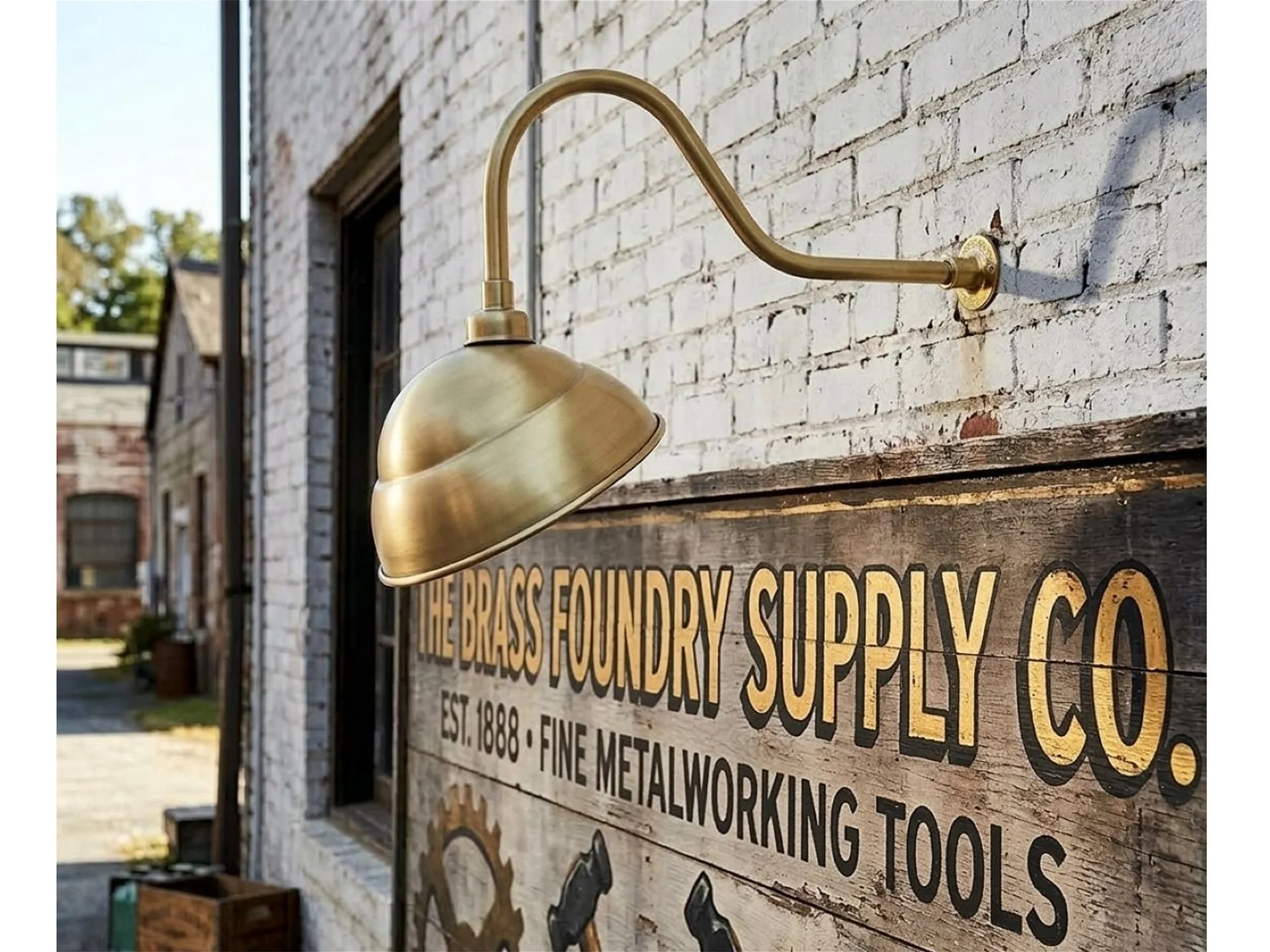 Swan Neck Sign Light- Brass/ Black Finishes - Image 9