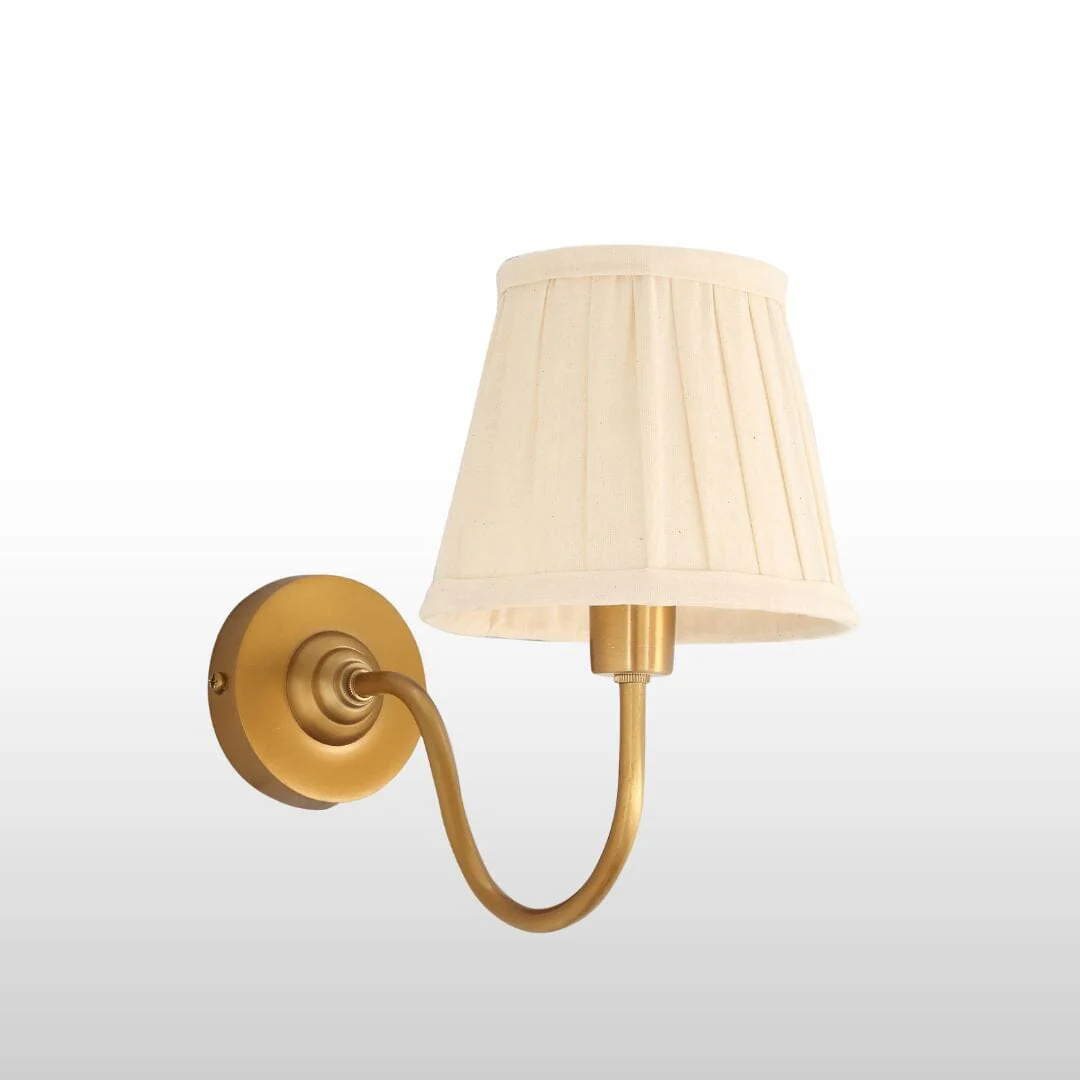 Baily Swan Neck Wall Light- Brass w Various Shades - Image 2