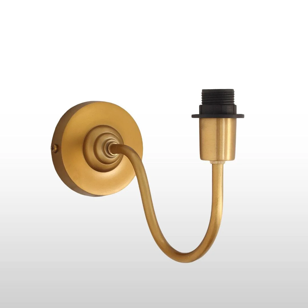 Baily Swan Neck Wall Light- Brass w Various Shades - Image 5