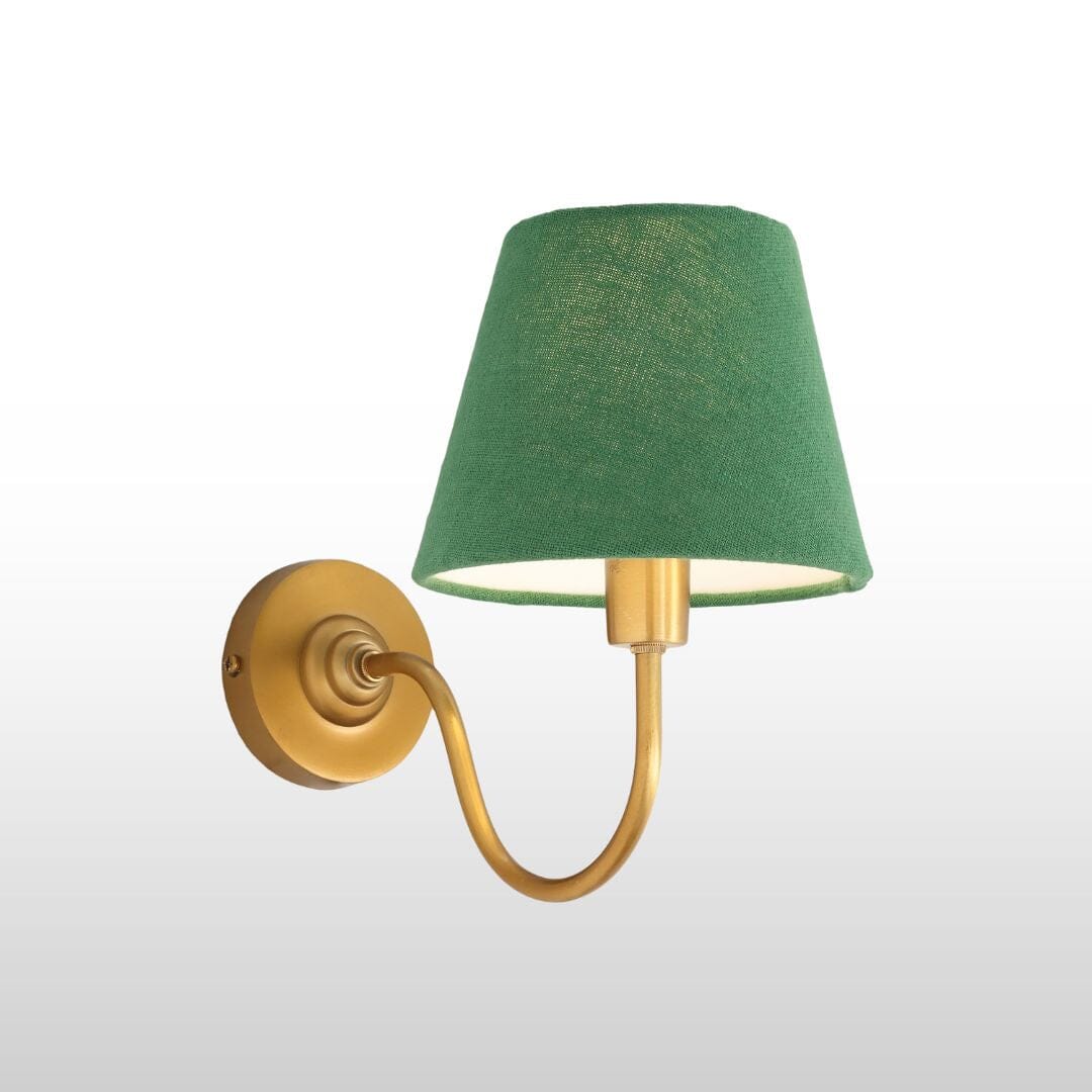 Baily Swan Neck Wall Light- Brass w Various Shades - Image 7