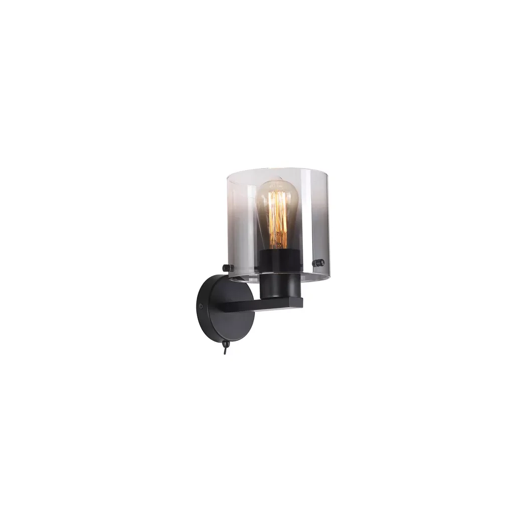 Sweden 1Lt Wall Light - Matt Black & Mocha Finish - Image 2