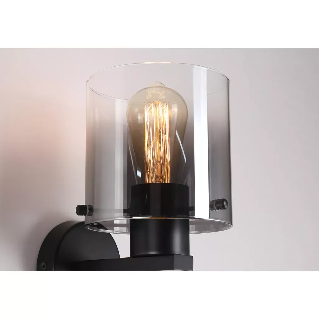 Sweden 1Lt Wall Light - Matt Black & Mocha Finish - Image 5