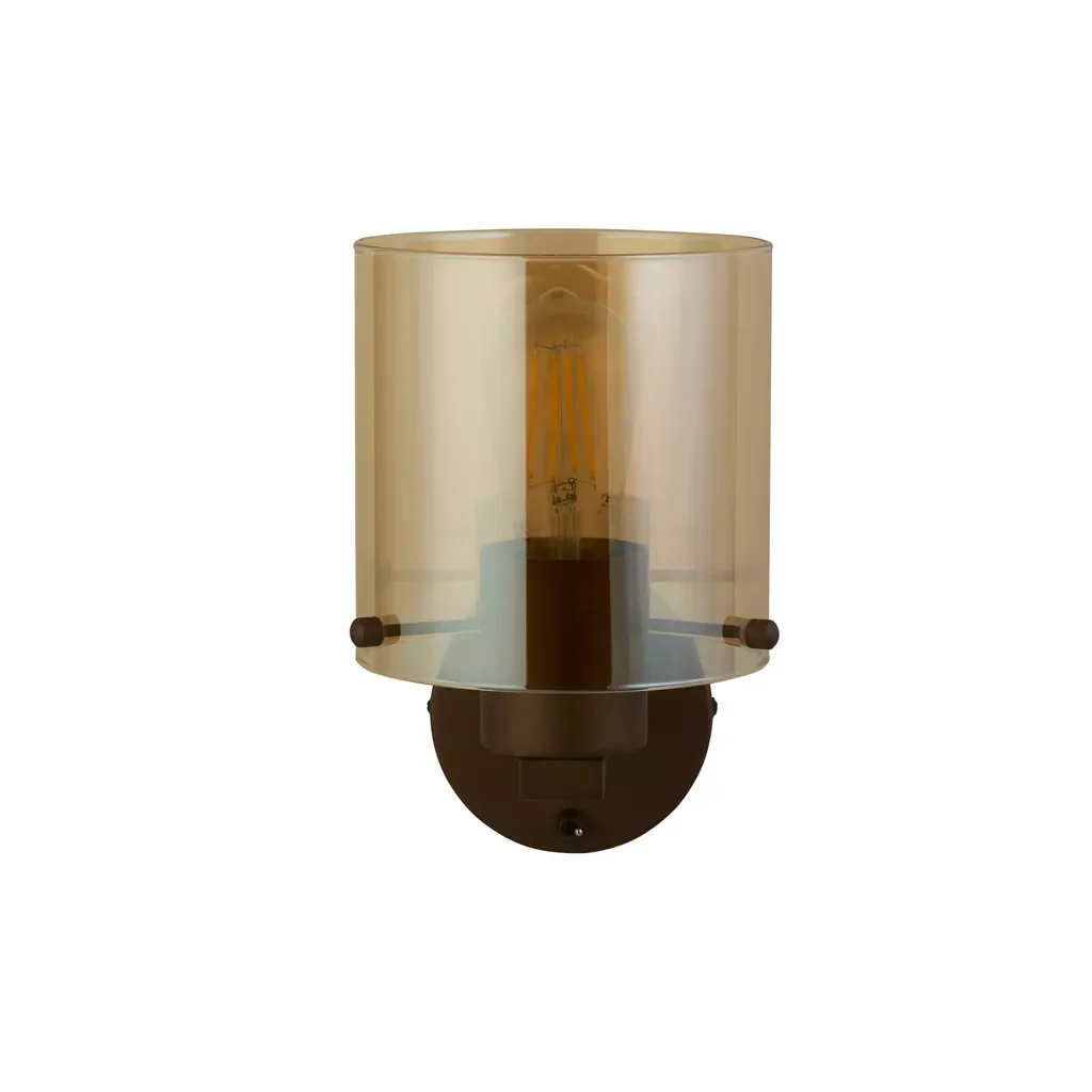 Sweden 1Lt Wall Light - Matt Black & Mocha Finish - Image 8