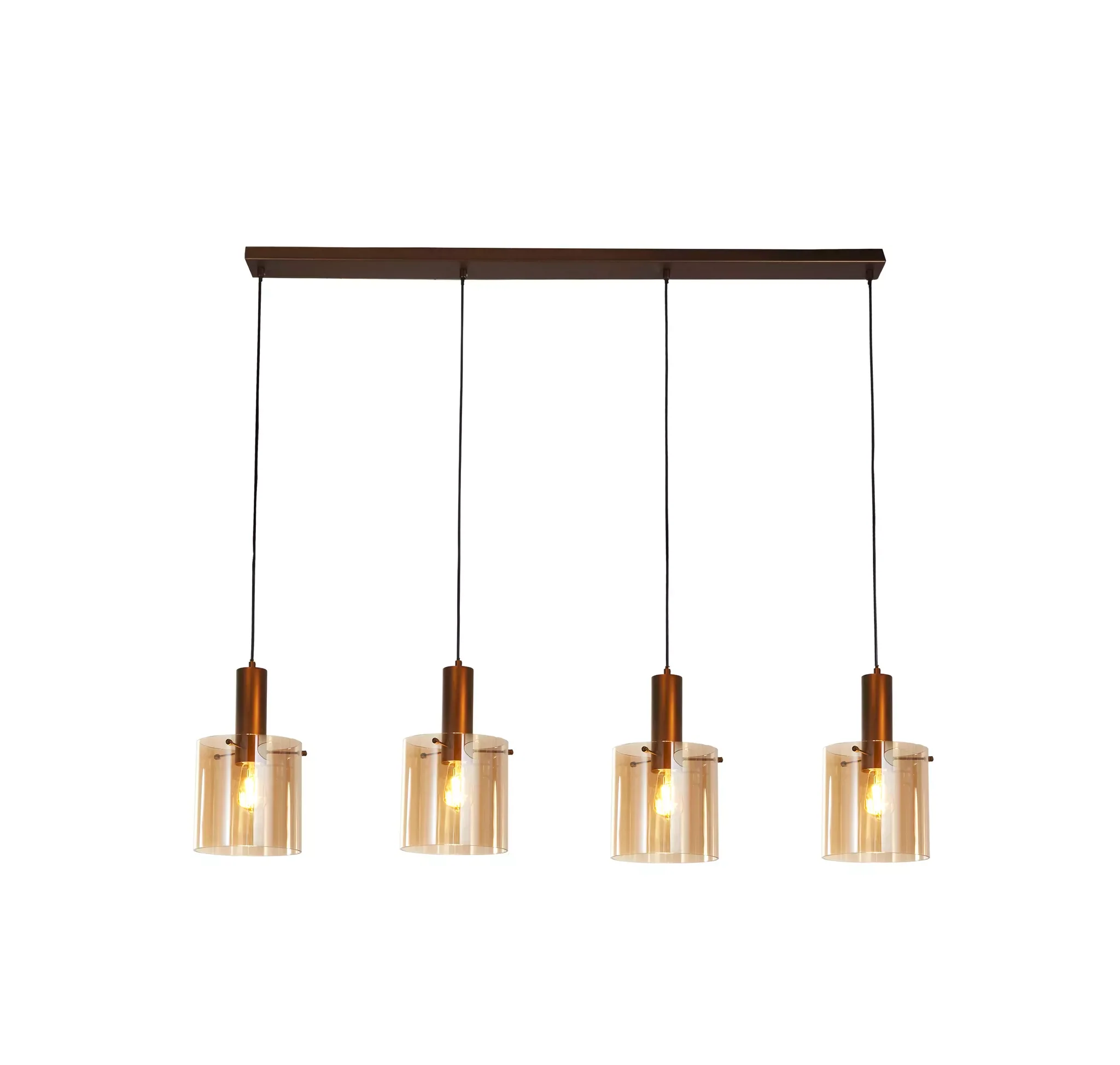 Sweden 3Lt/4Lt Bar Pendant - Mocha / Black Finish - Image 2
