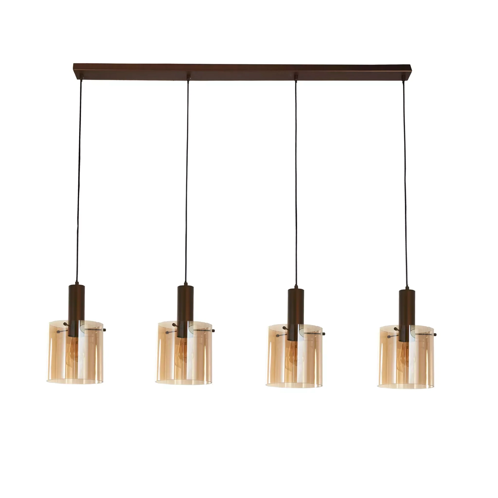 Sweden 3Lt/4Lt Bar Pendant - Mocha / Black Finish - Image 7