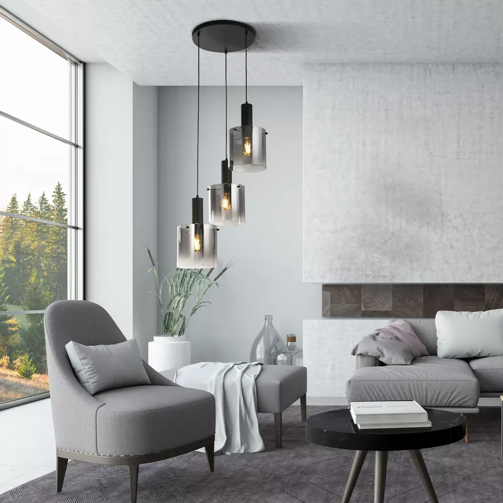 Sweden 3Lt Multi-Drop Pendant - Mocha / Black - Image 7