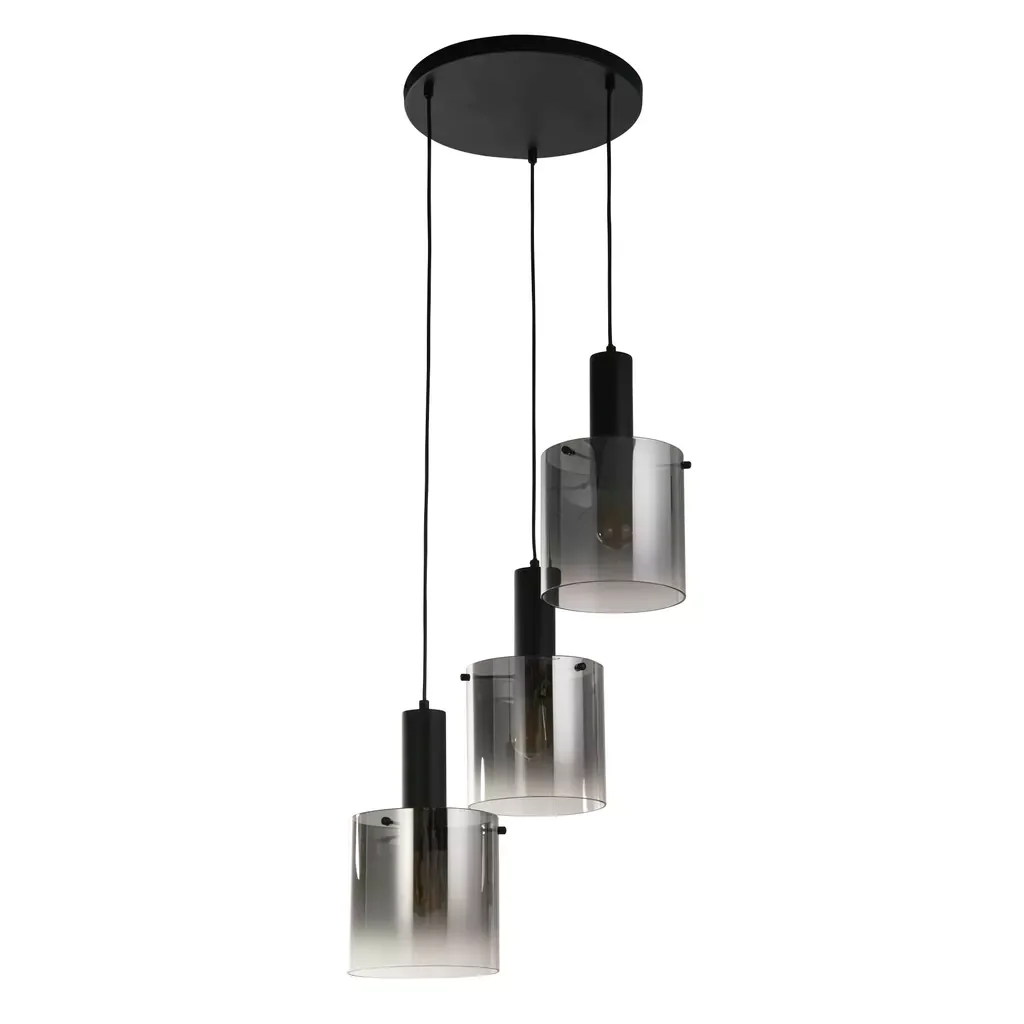 Sweden 3Lt Multi-Drop Pendant - Mocha / Black - Image 8