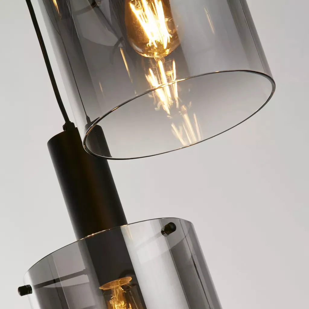 Sweden 3Lt Multi-Drop Pendant - Mocha / Black - Image 9