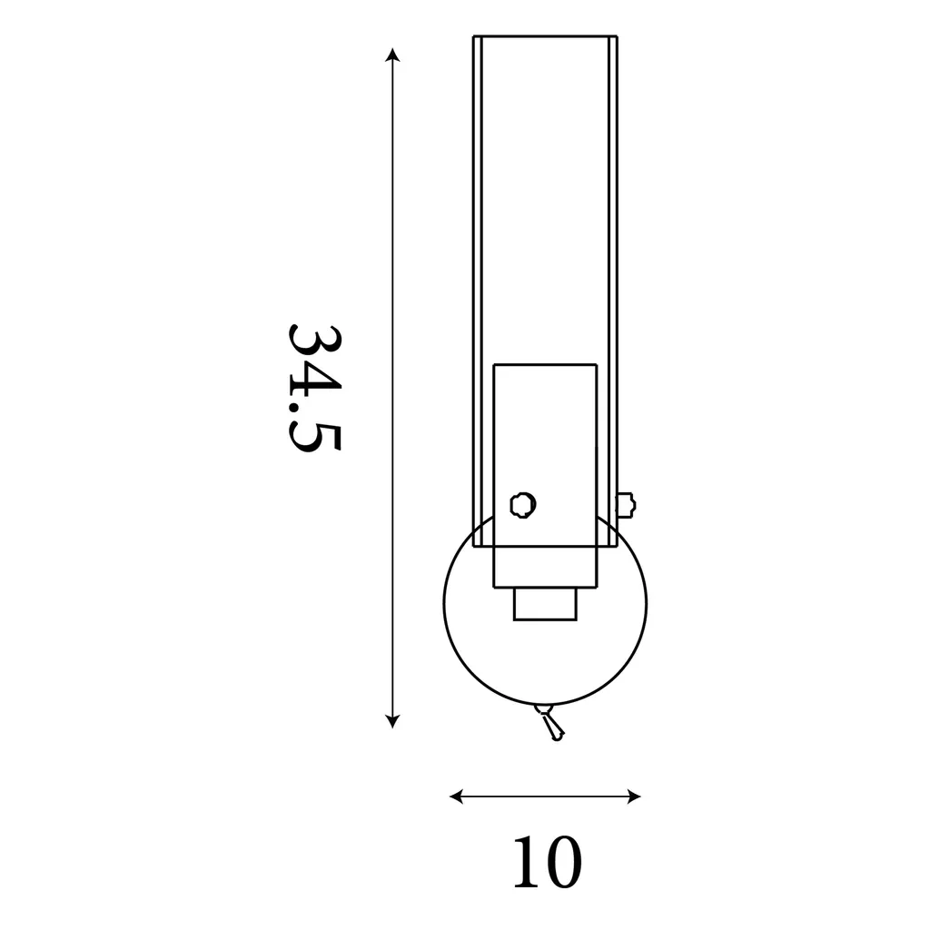 Sweden II 1Lt Wall Light - Mocha Metal & Amber Glass - Image 2