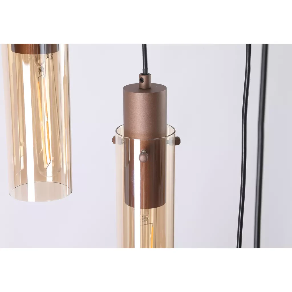 Sweden II 8Lt Multi Drop - Mocha Metal & Amber Glass - Image 4