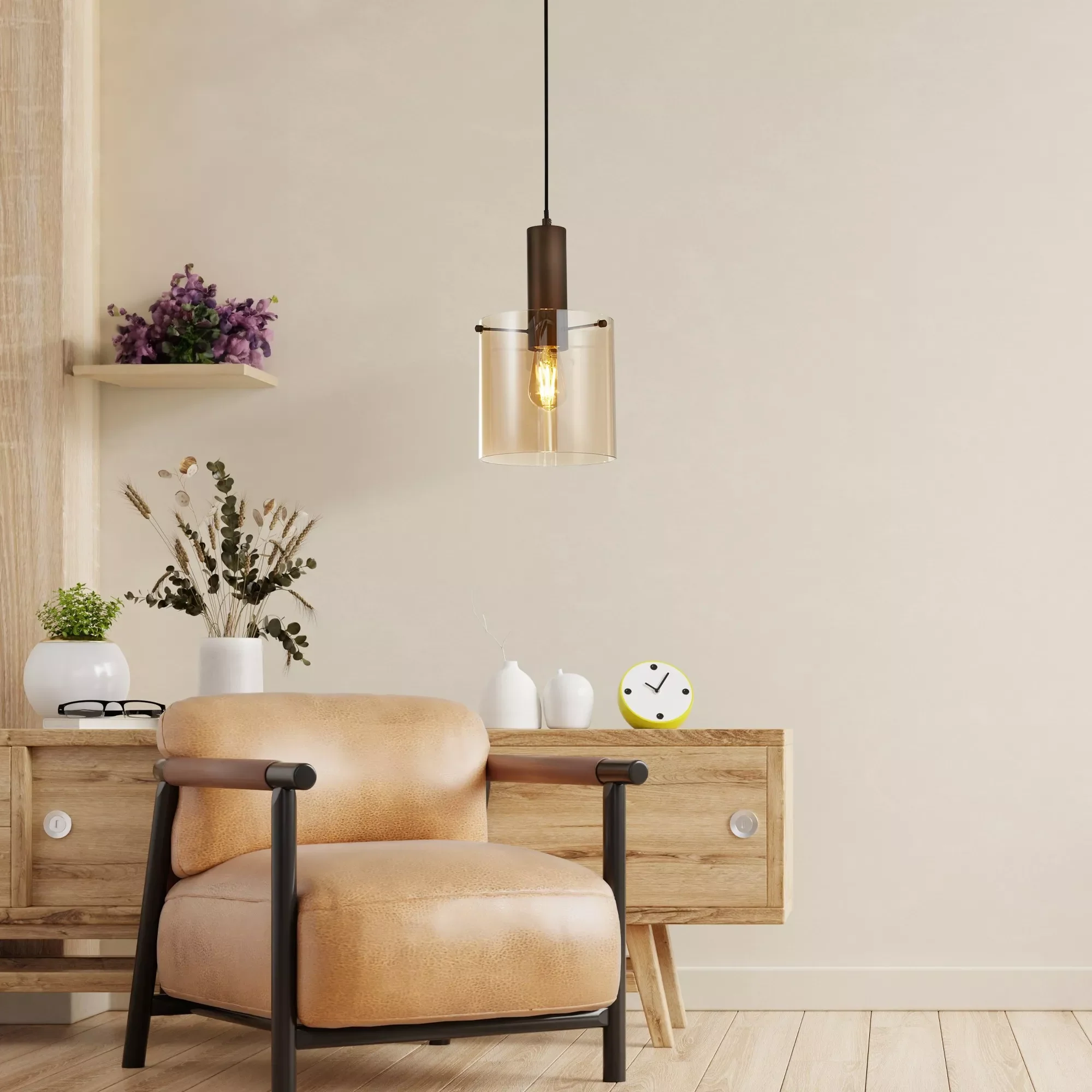 Sweden Pendant - Matt Black / Mocha Finish - Image 3