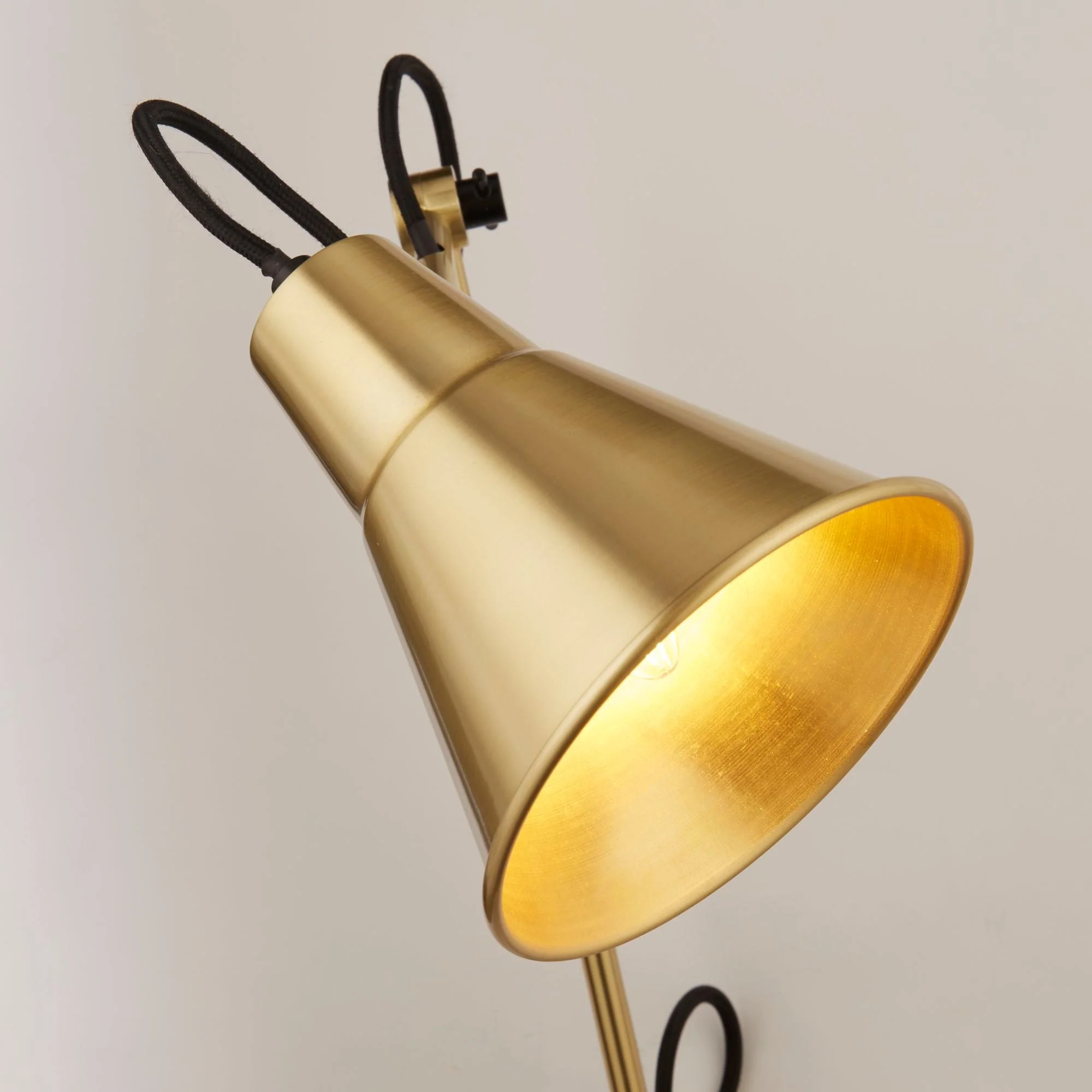 Swing Small/ Medium/Large Arm Wall Light - Brass/Grey/Matt Black & Gold Metal E27 - Image 2