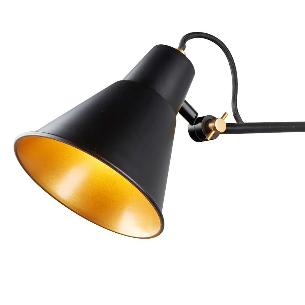 Swing Small/ Medium/Large Arm Wall Light - Brass/Grey/Matt Black & Gold Metal E27 - Image 9