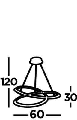 Swirl LED Ceiling Pendant - Sand Black & Opal - Image 4