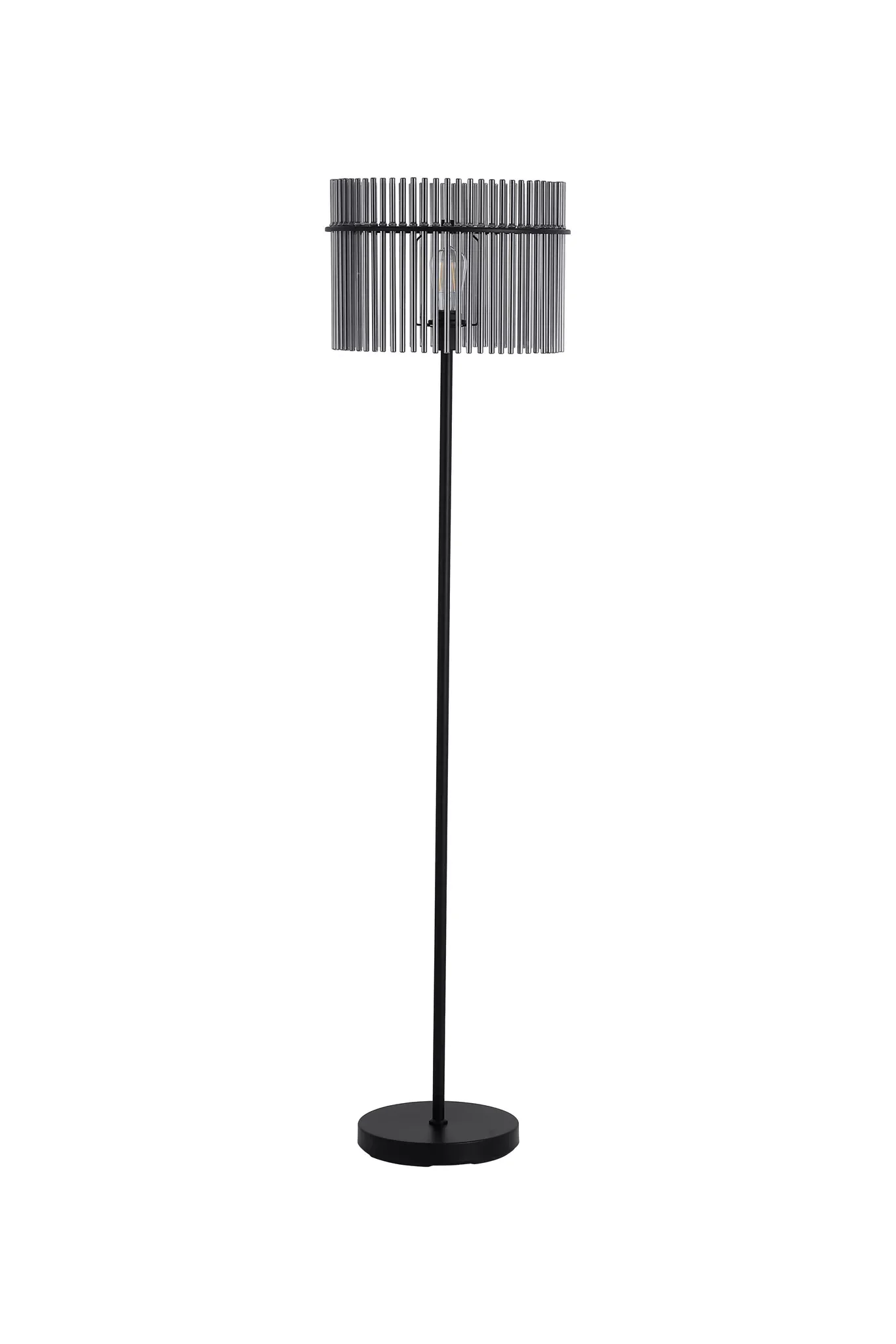 Swizzle 1Lt Floor Lamp- Matt Black Metal/ Gold - Image 4