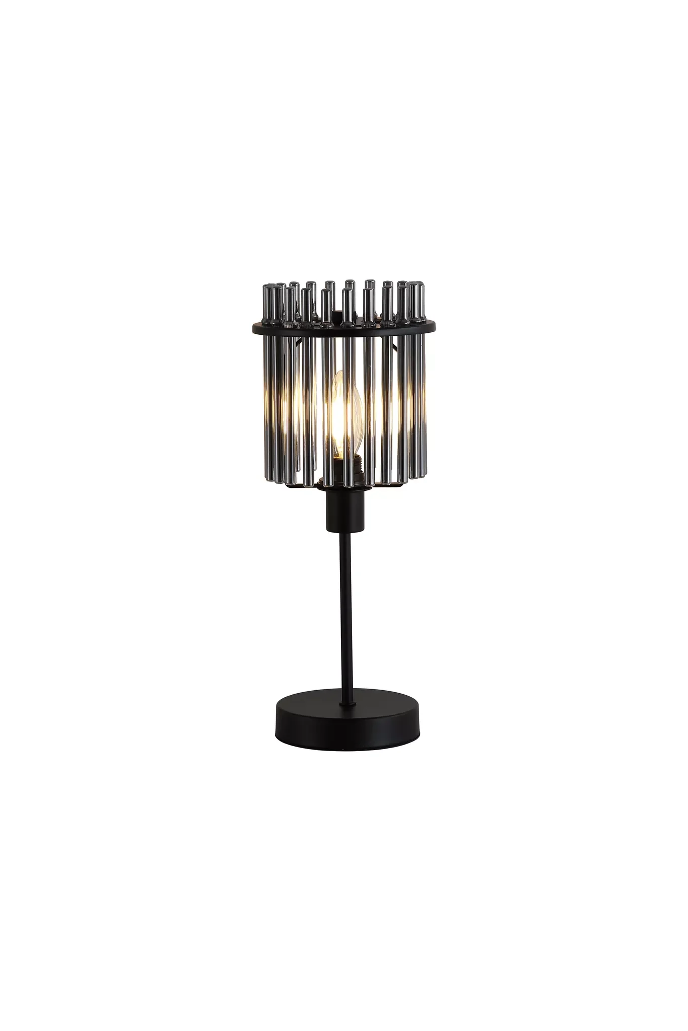 Swizzle 1Lt Table Lamp- Gold Metal & Satin Black Finish