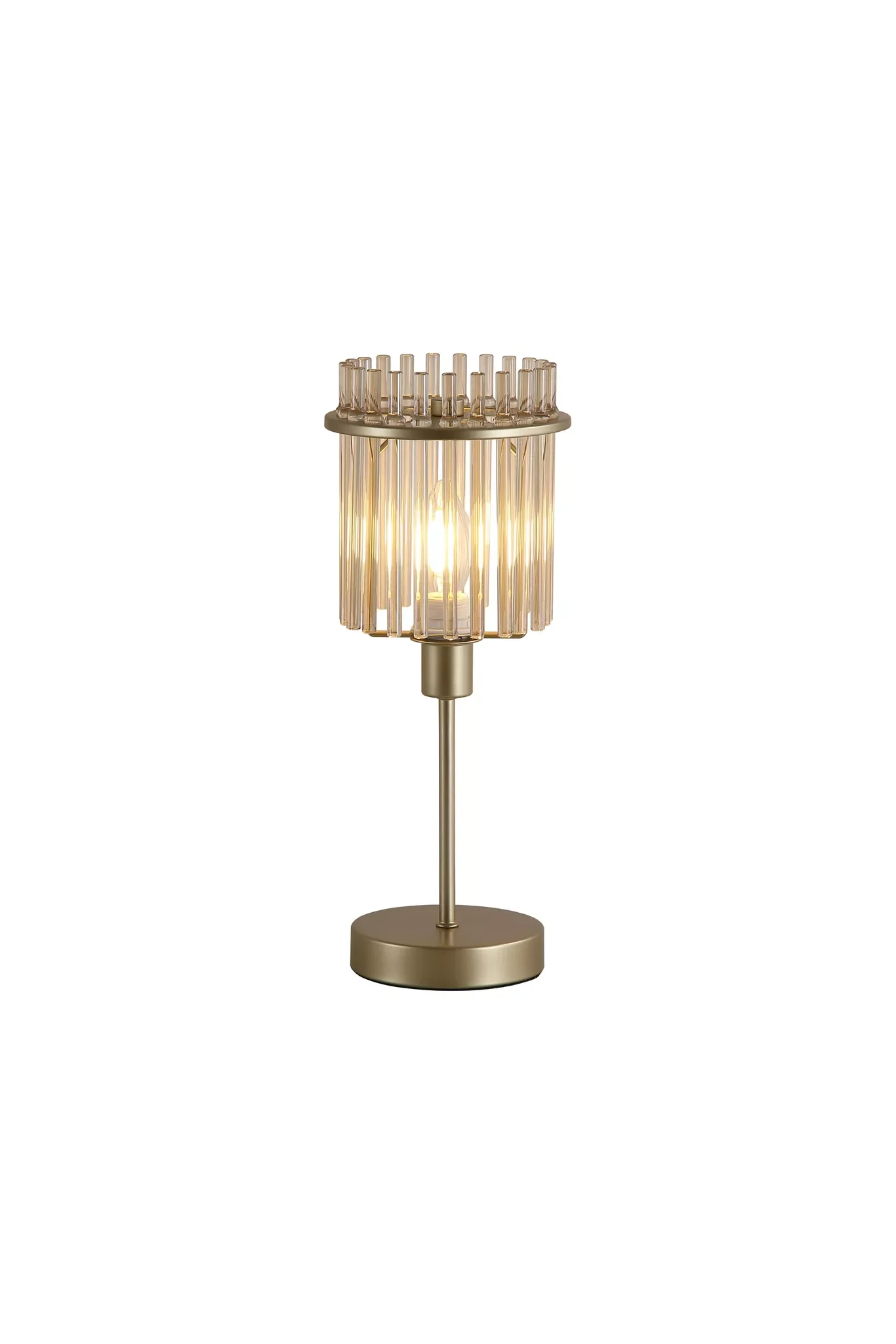 Swizzle 1Lt Table Lamp- Gold Metal & Satin Black Finish - Image 2