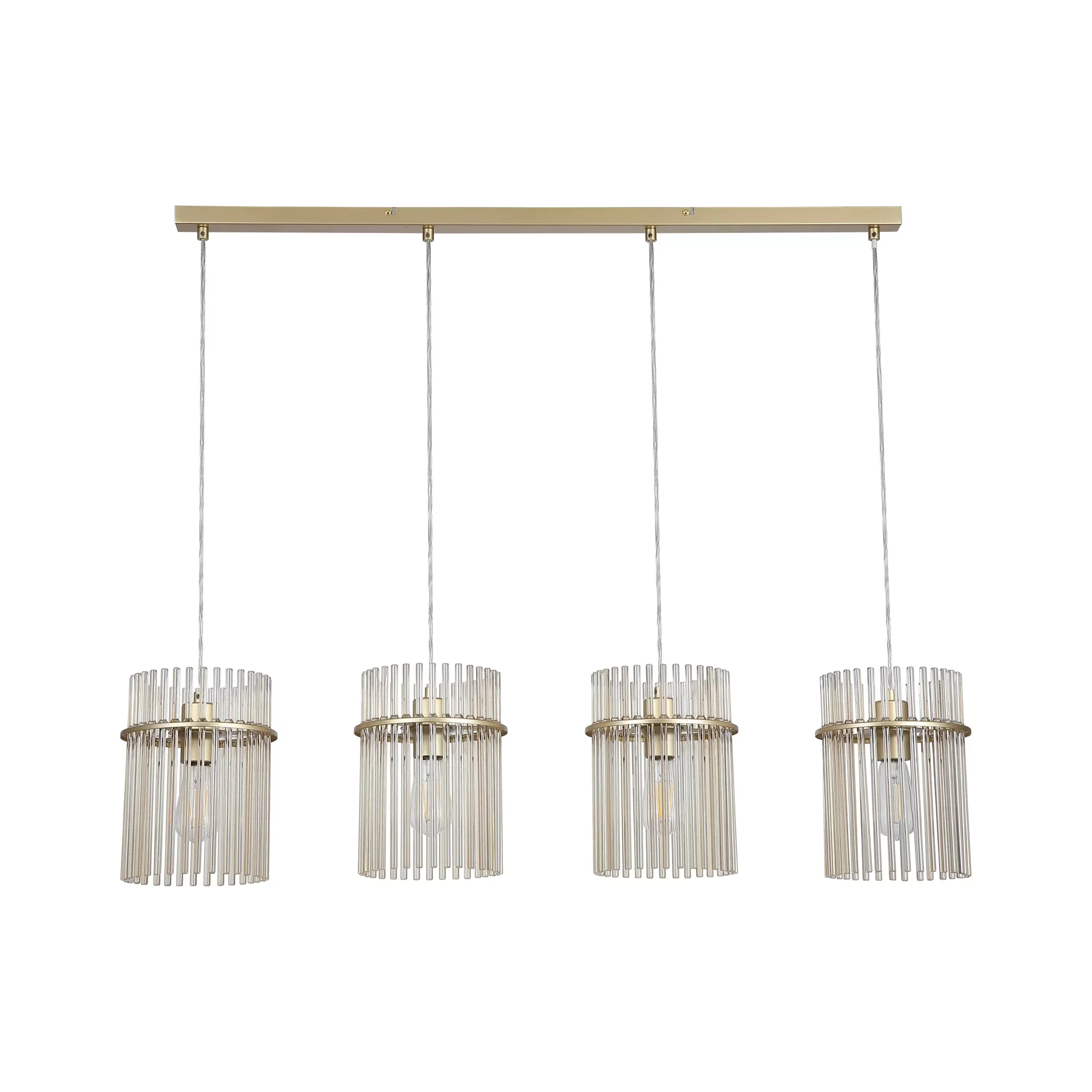 Swizzle 4Lt Bar Pendant- Matt Black/ Gold - Image 5
