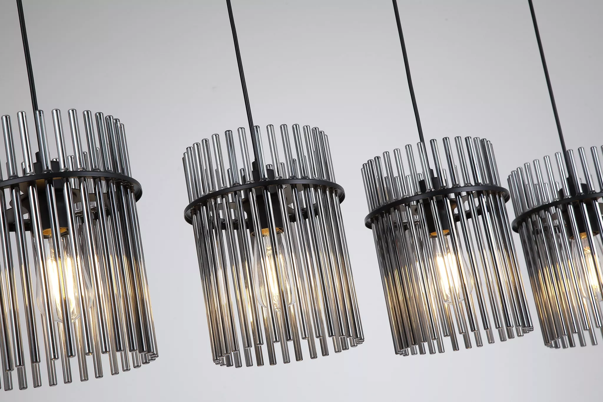 Swizzle 4Lt Bar Pendant- Matt Black/ Gold - Image 7