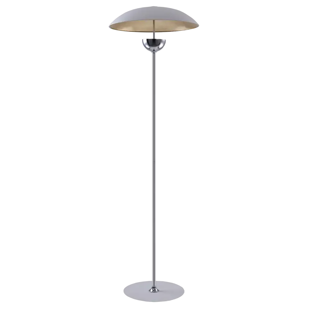 Sydney Floor Lamp Chrome with Matt White & Gold Base - Image 3