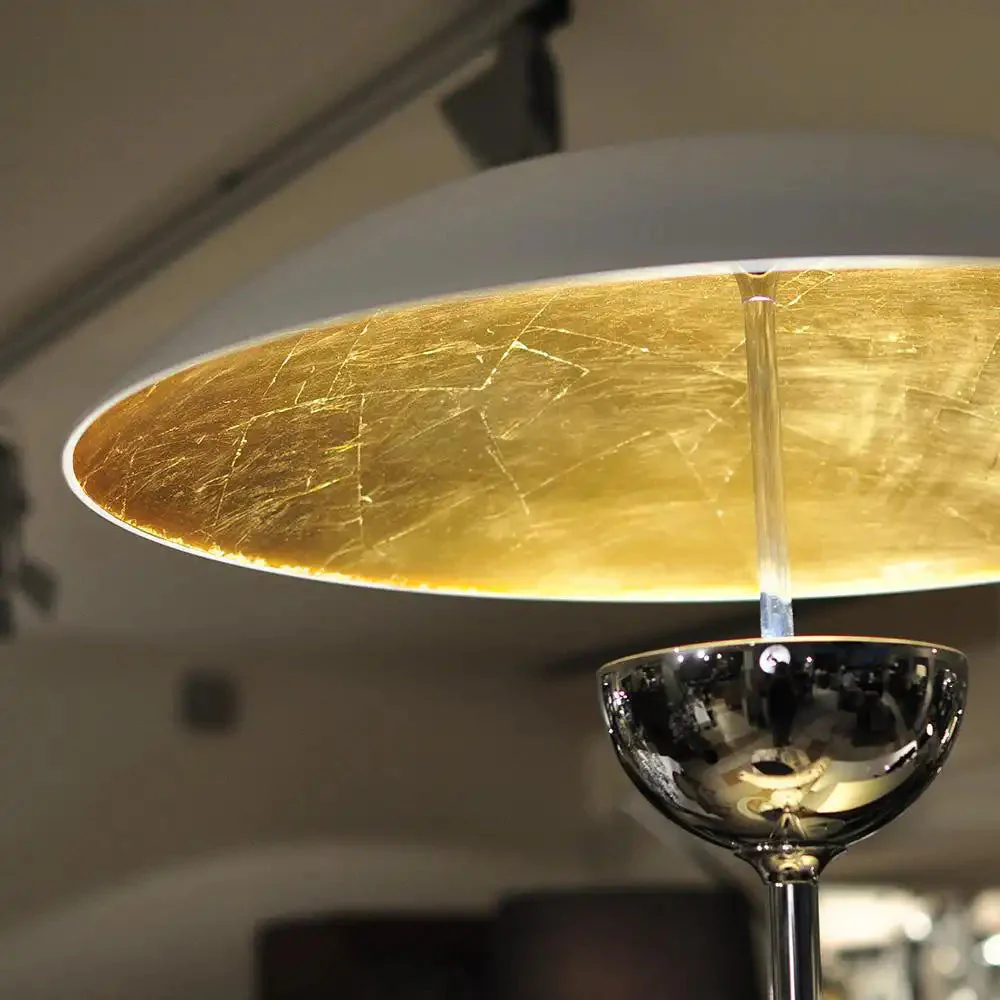 Sydney Floor Lamp Chrome with Matt White & Gold Base - Image 5