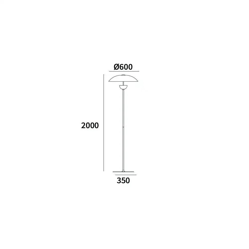 Sydney Floor Lamp Chrome with Matt White & Gold Base - Image 6