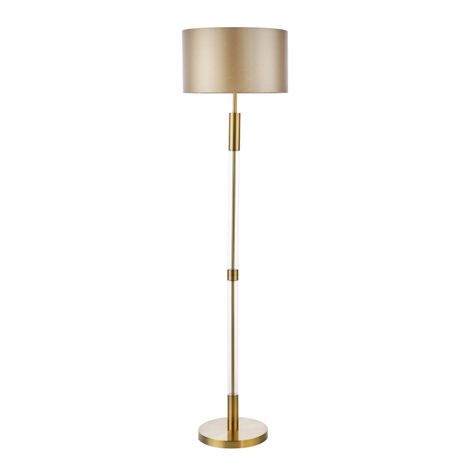 Sylvester Floor Lamp Antique Brass and Glass- Base Only - Image 2