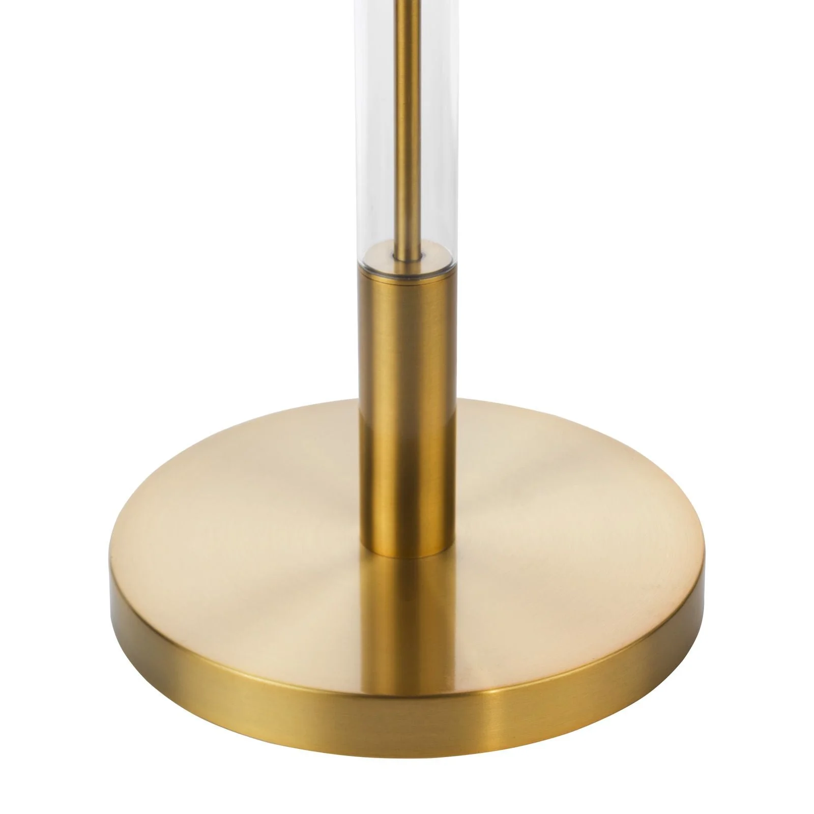 Sylvester Floor Lamp Antique Brass and Glass- Base Only - Image 4