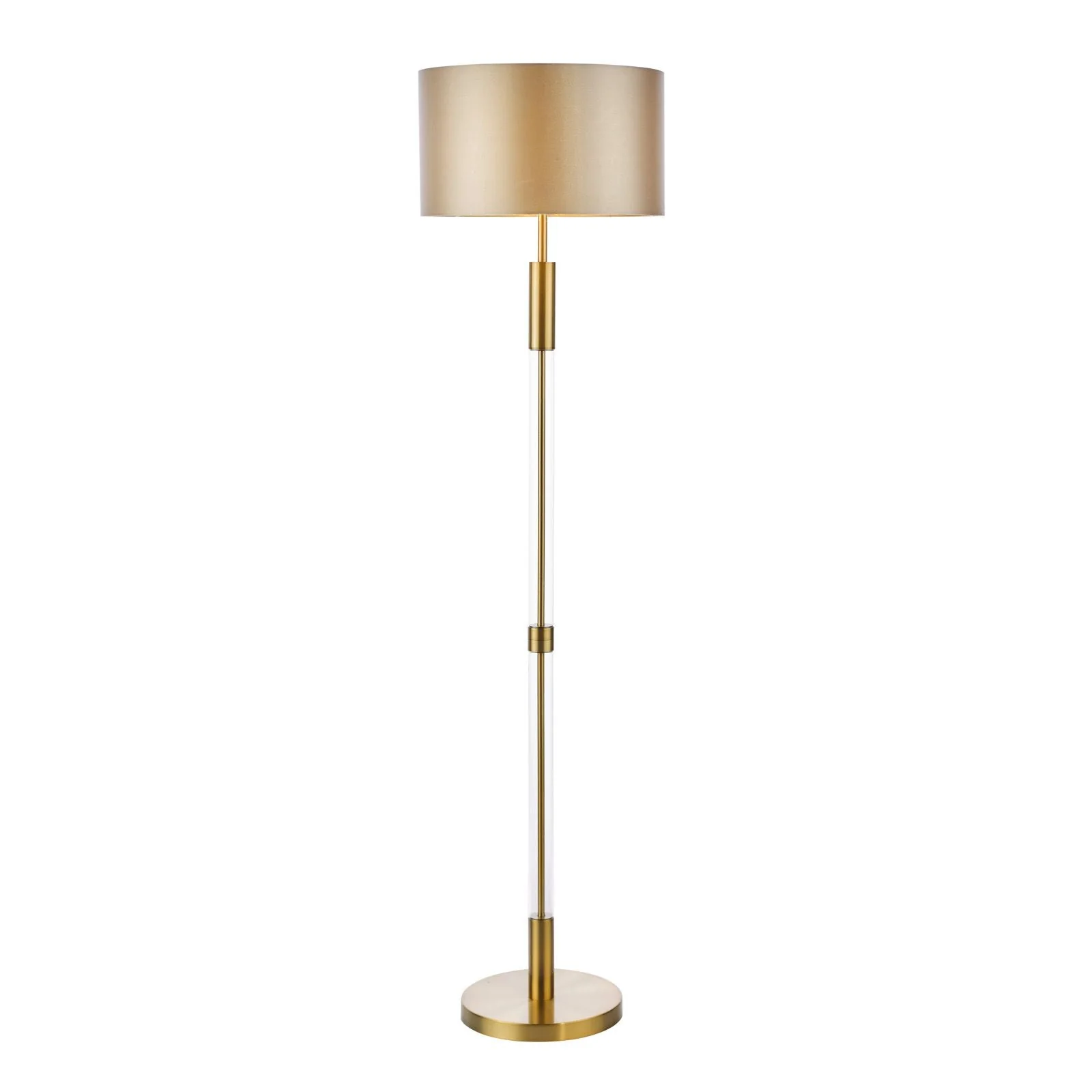 Sylvester Floor Lamp Antique Brass and Glass- Base Only - Image 6