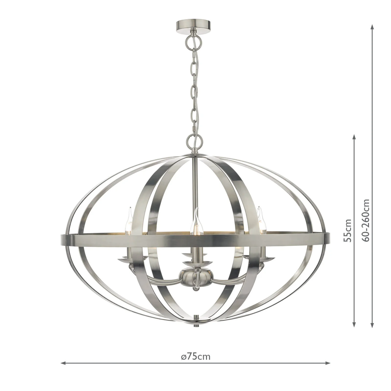 Symbol 3/6 Light Fitting - Satin Chrome/Petrol Chrome Finish - Image 10