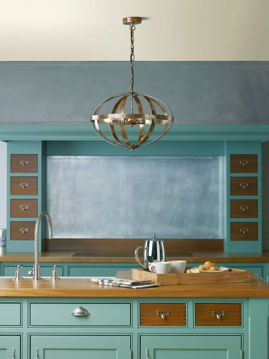 Symbol 3/6 Light Fitting - Satin Chrome/Petrol Chrome Finish - Image 3