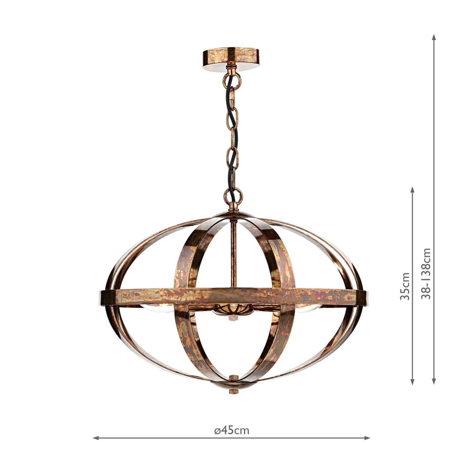 Symbol 3/6 Light Fitting - Satin Chrome/Petrol Chrome Finish - Image 5