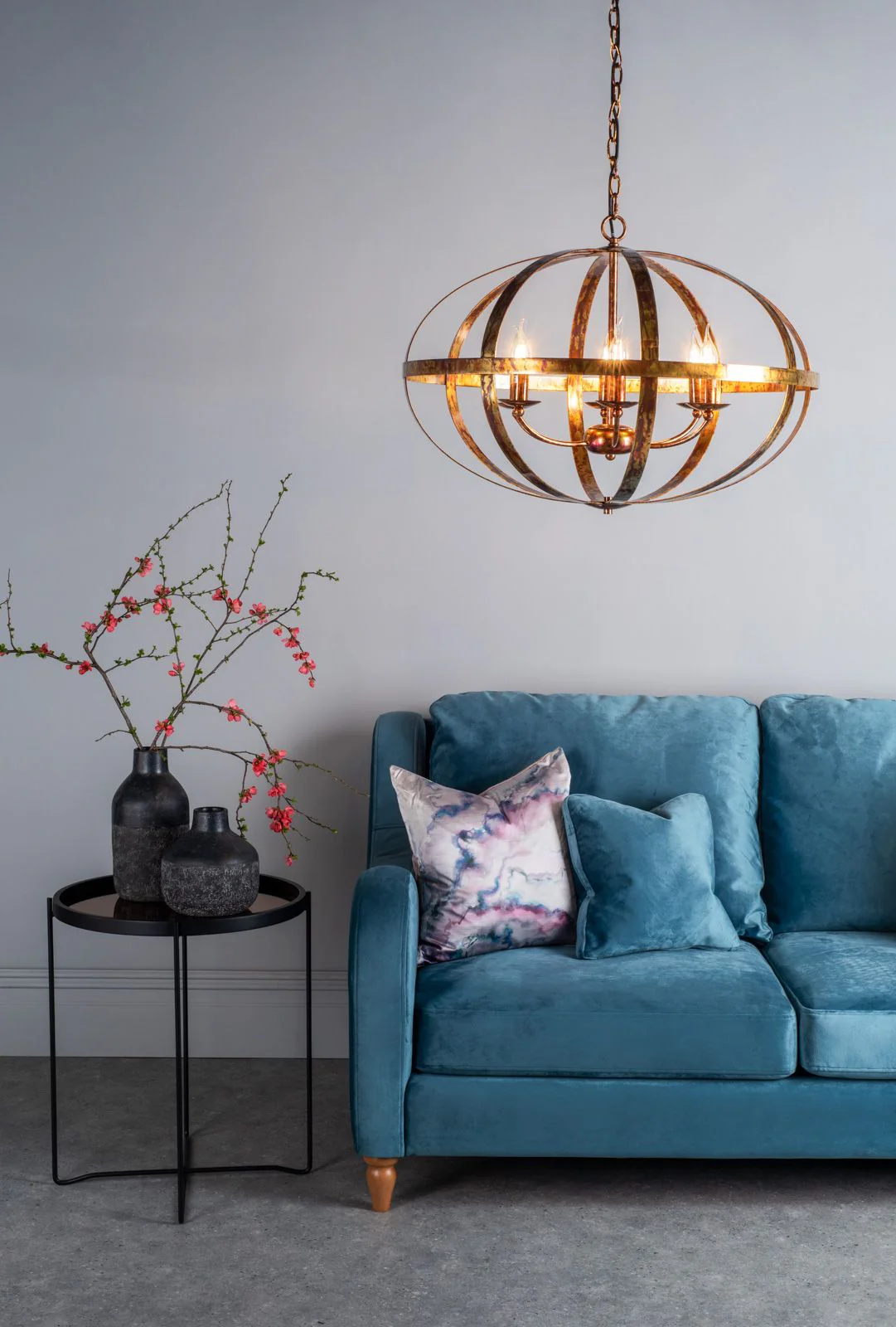 Symbol 3/6 Light Fitting - Satin Chrome/Petrol Chrome Finish - Image 9