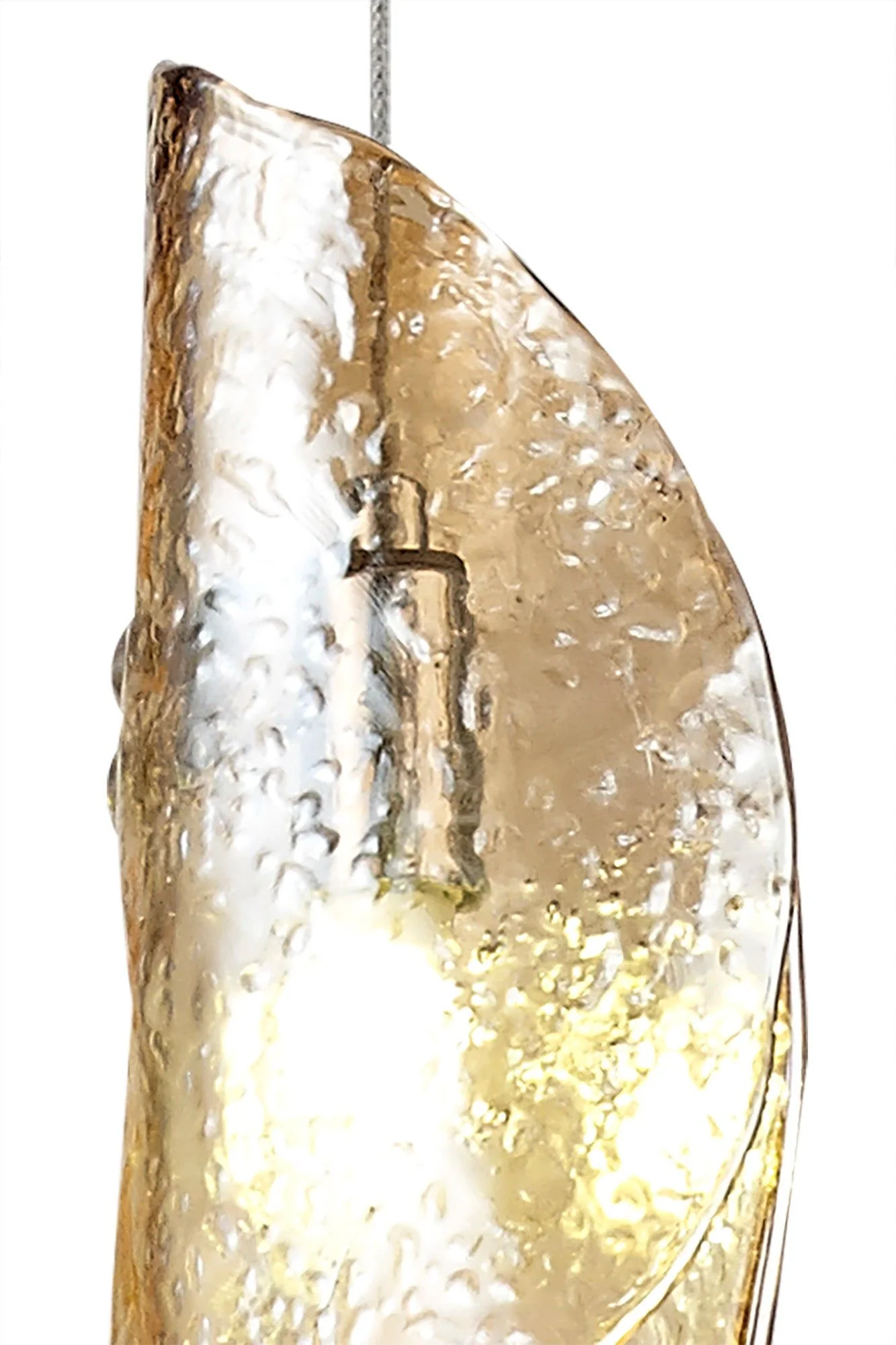 Syros Pendant 1lt, Polished Chrome/Amber Glass/Clear Glass/Smoked Glass - Image 12