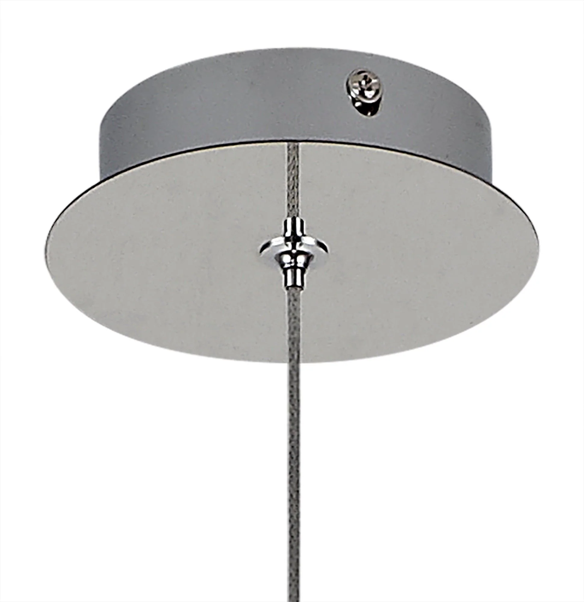 Syros Pendant 1lt, Polished Chrome/Amber Glass/Clear Glass/Smoked Glass - Image 3