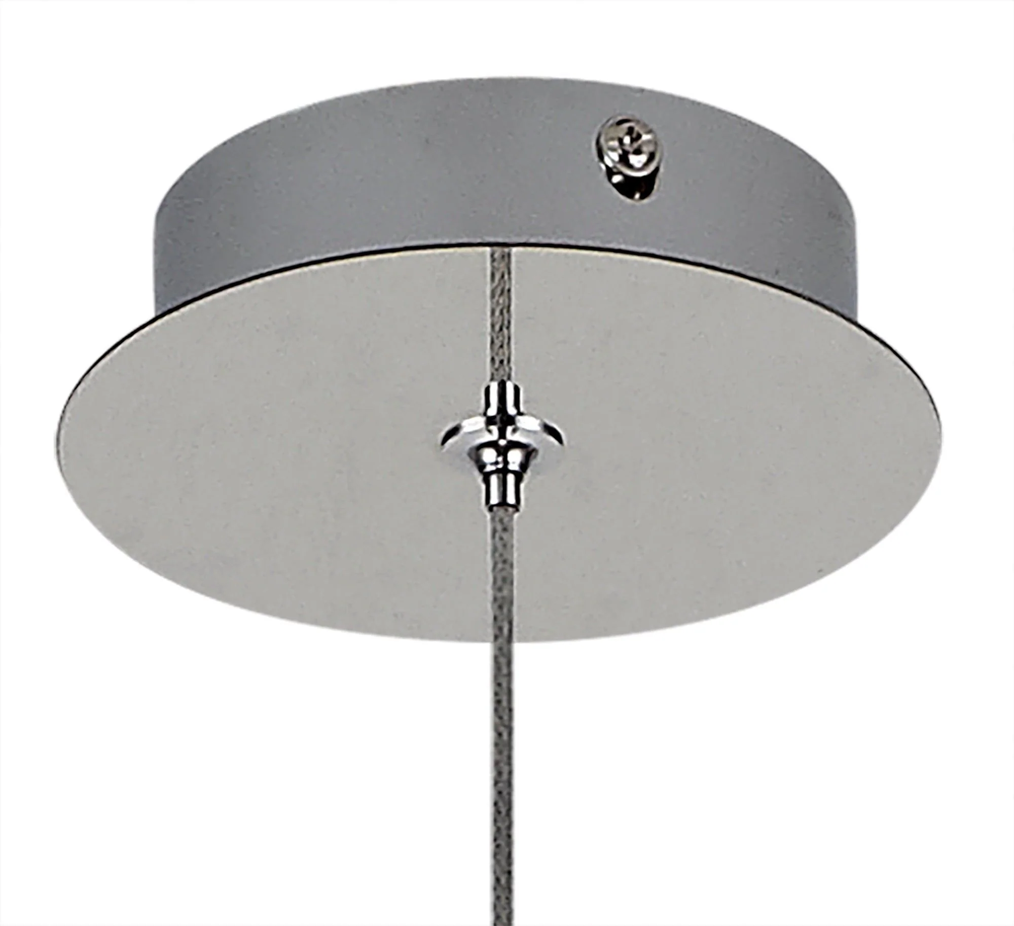 Syros Pendant 1lt, Polished Chrome/Amber Glass/Clear Glass/Smoked Glass - Image 7