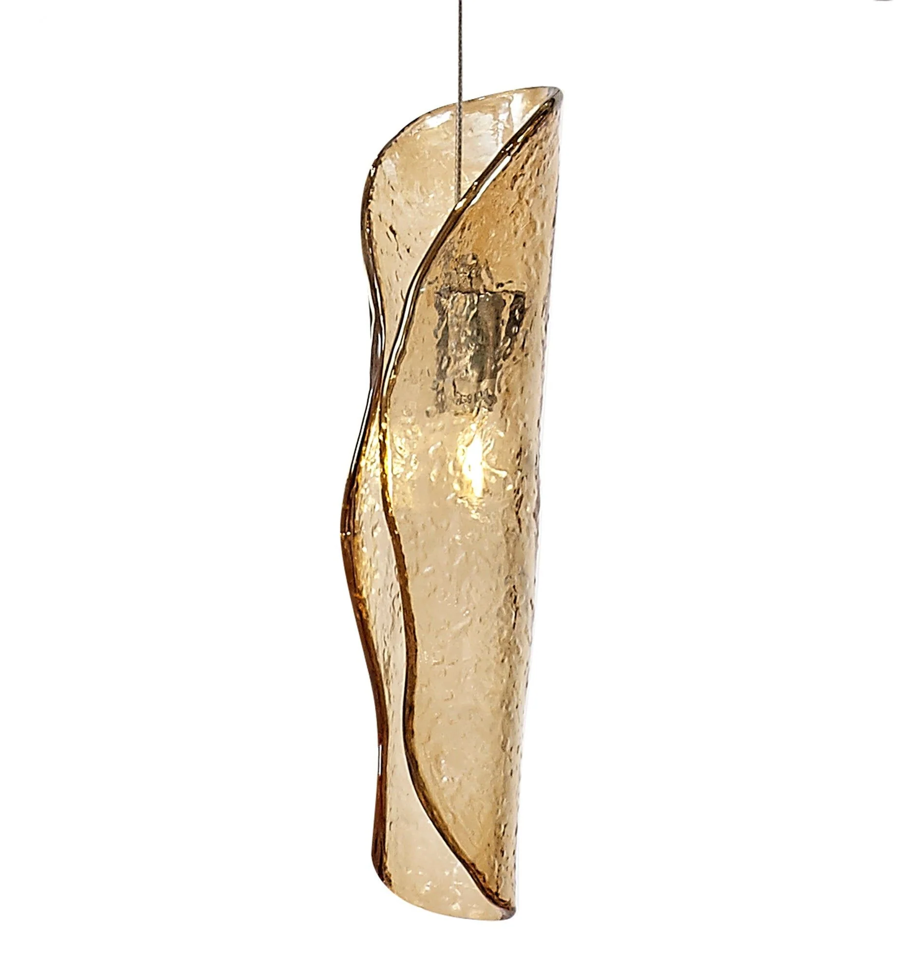 Syros Pendant 5m, 21 x G9, Polished Chrome/Clear & Amber & Smoked Glass Item Weight: 28.1kg - Image 3
