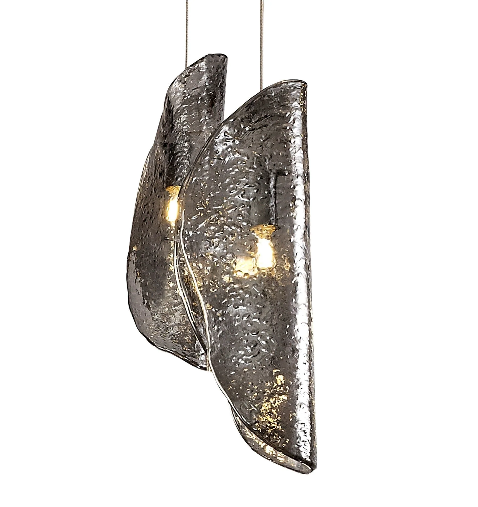 Syros Pendant 5m, 21 x G9, Polished Chrome/Clear & Amber & Smoked Glass Item Weight: 28.1kg - Image 5