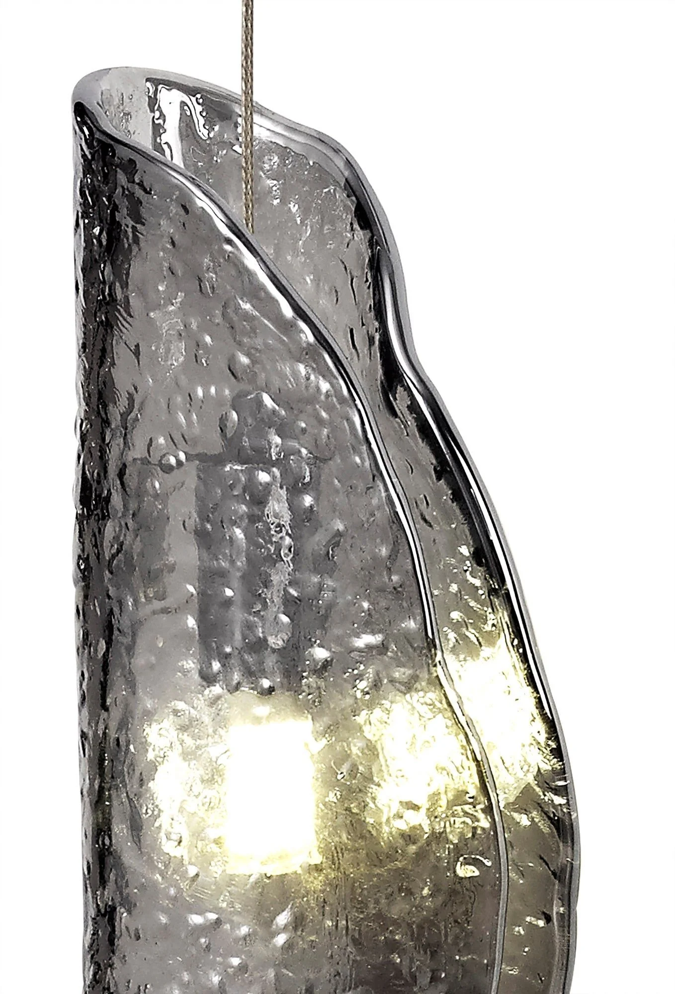 Syros Wall Light, 1 x G9, Polished Chrome/Amber Glass/Smoked Glass/Clear Glass - Image 3