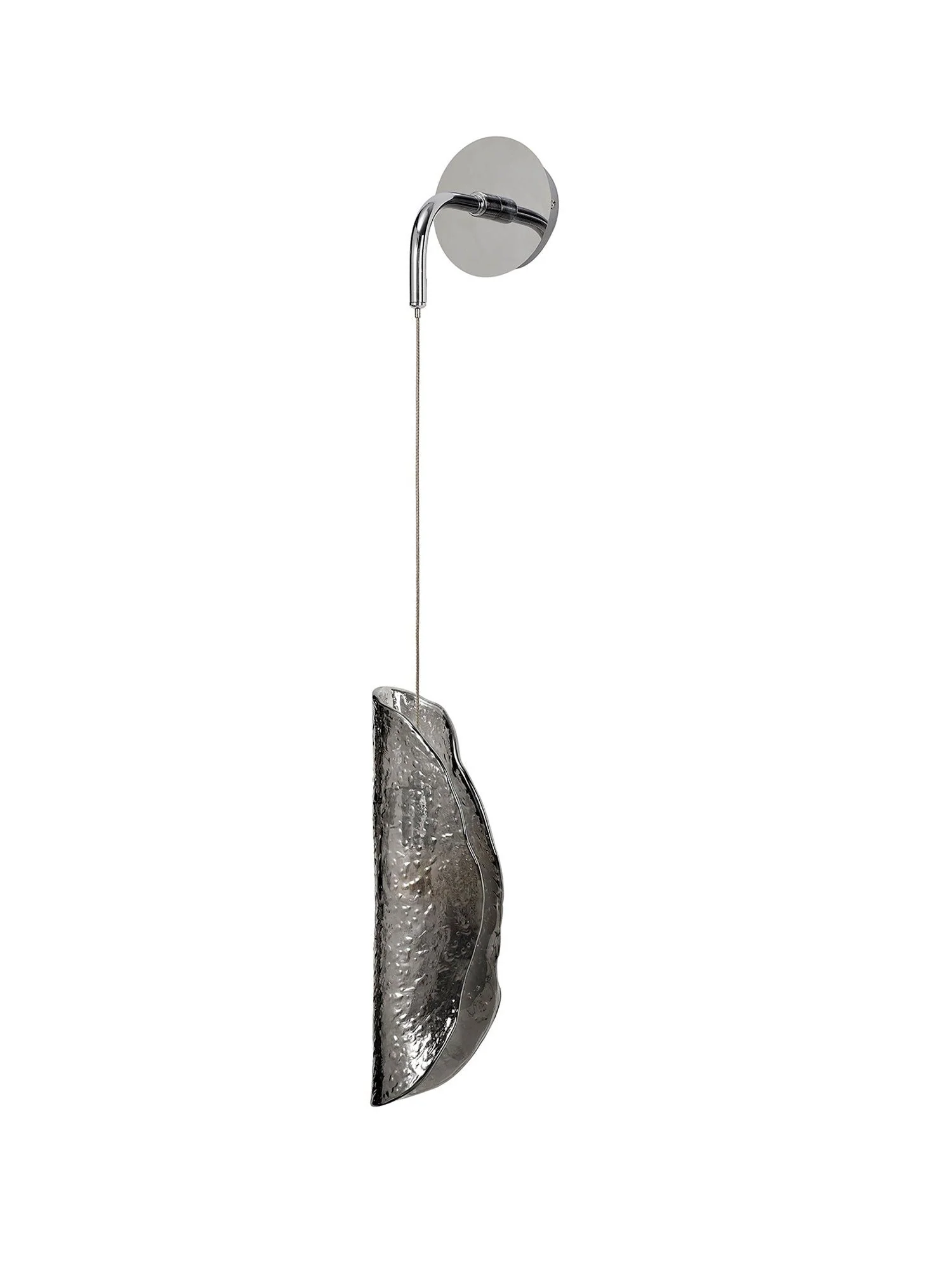 Syros Wall Light, 1 x G9, Polished Chrome/Amber Glass/Smoked Glass/Clear Glass - Image 4