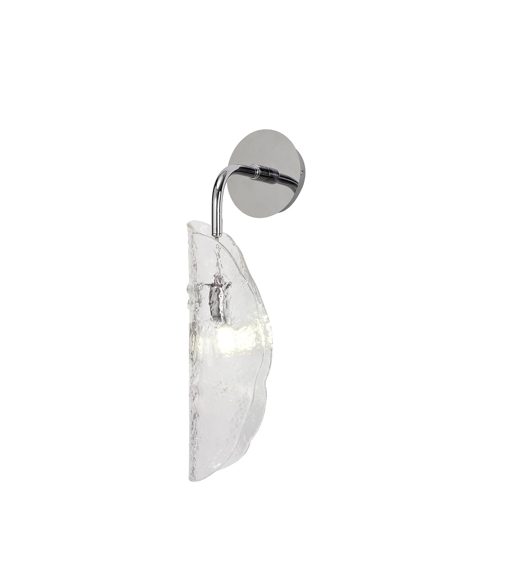 Syros Wall Light, 1 x G9, Polished Chrome/Amber Glass/Smoked Glass/Clear Glass - Image 9
