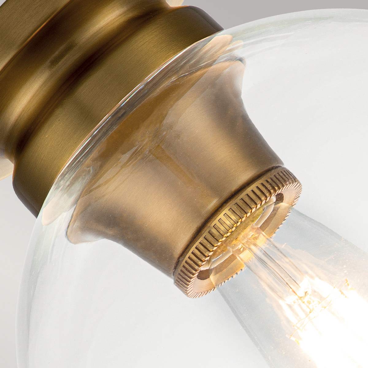 Tabby 1 Light Flush Light - Burnished Brass/Polished Nickel - Image 4