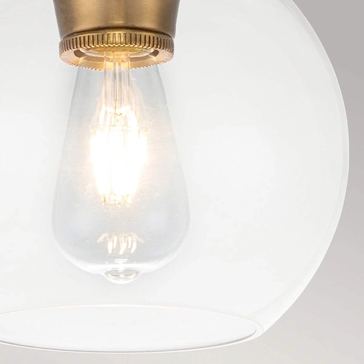 Tabby 1 Light Flush Light - Burnished Brass/Polished Nickel - Image 5