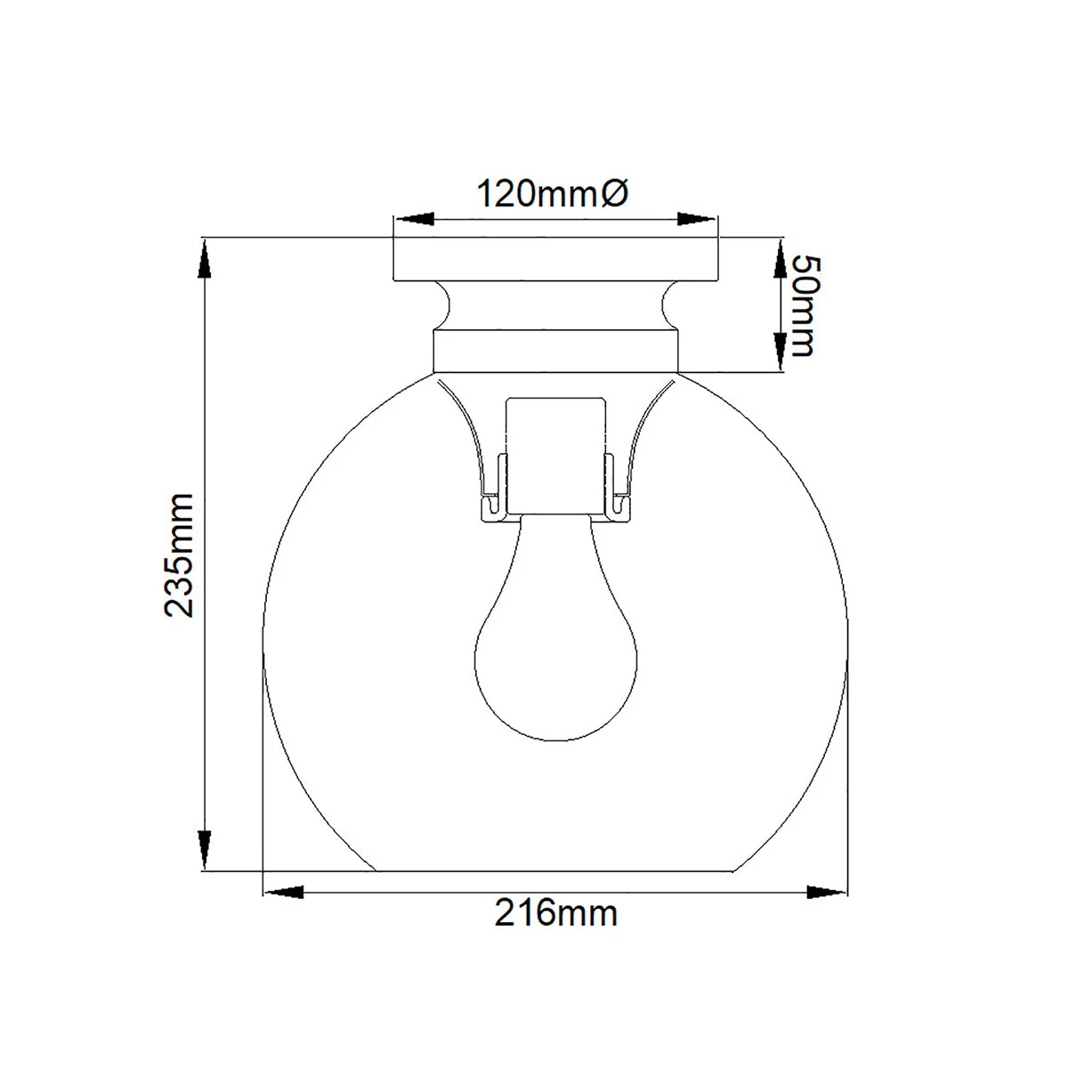 Tabby 1 Light Flush Light - Burnished Brass/Polished Nickel - Image 7