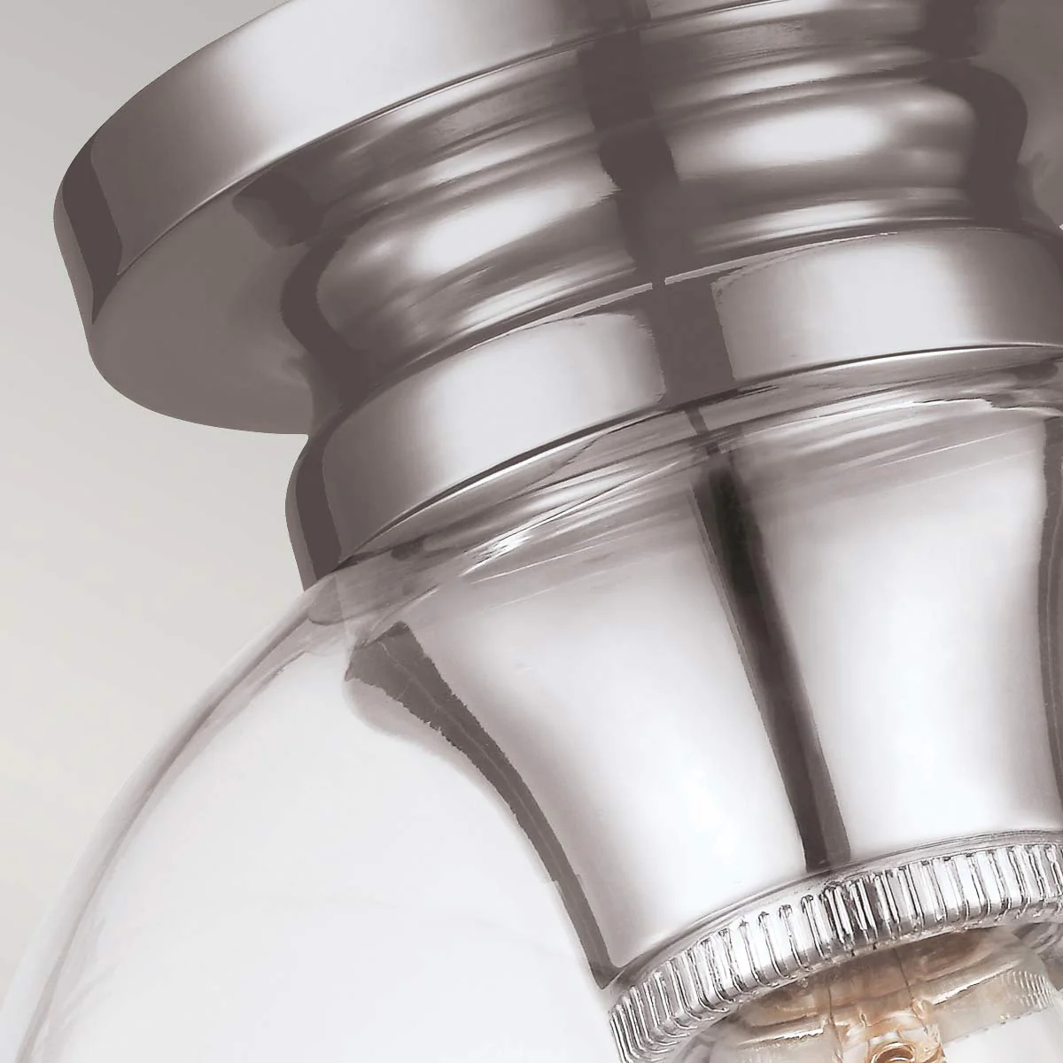 Tabby 1 Light Flush Light - Burnished Brass/Polished Nickel - Image 9