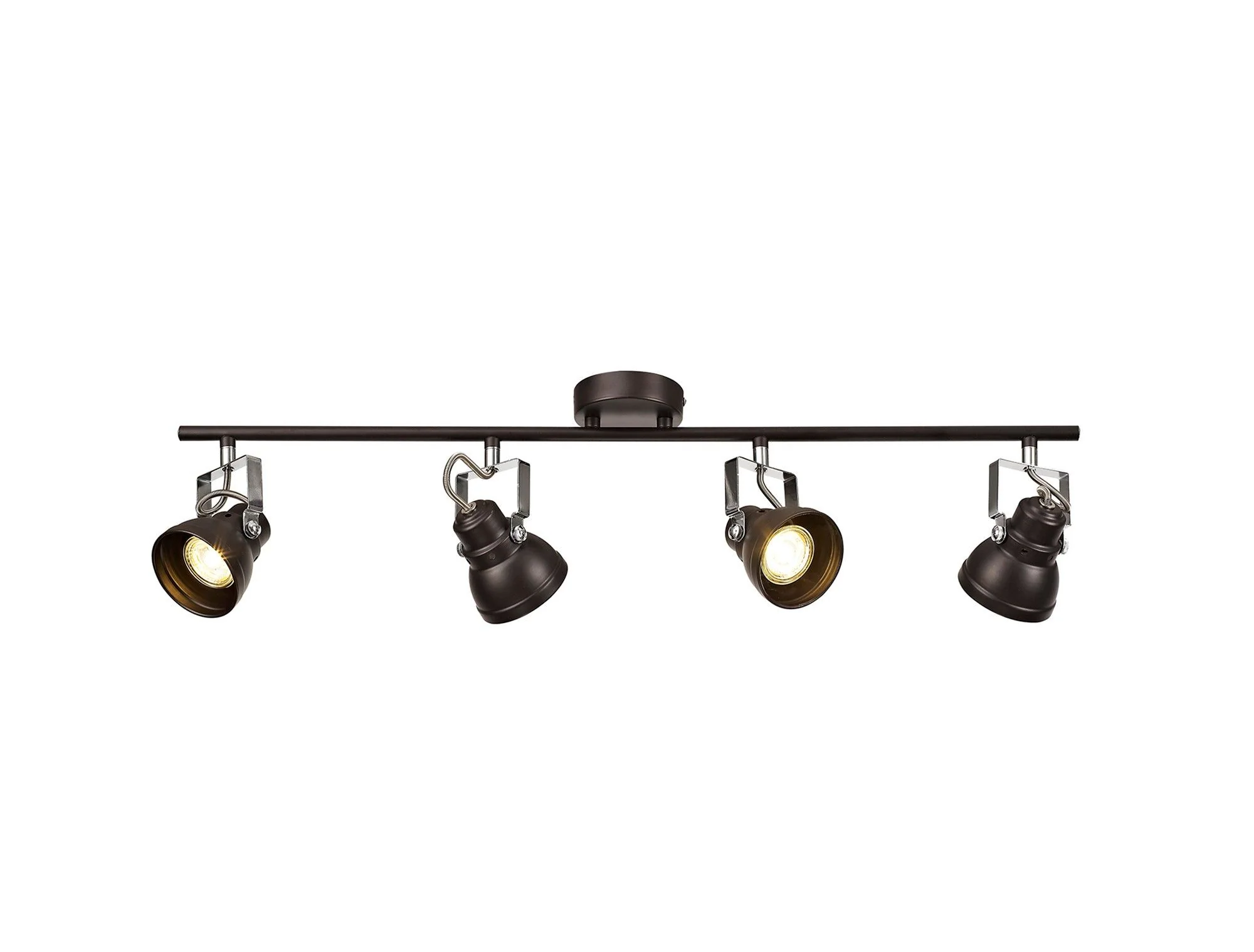 Tabby Adjustable Linear Bar Spotlight, Matt Grey & Polished Chrome/Oiled Bronze & Polished Chrome - Image 3